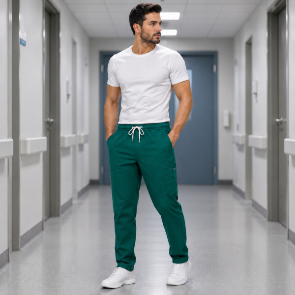 A2R men's Classic Scrub Pant (Forest Green)